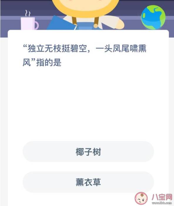 独立无枝挺碧空一头凤尾啸熏风指的是什么 蚂蚁新村12月29日答案